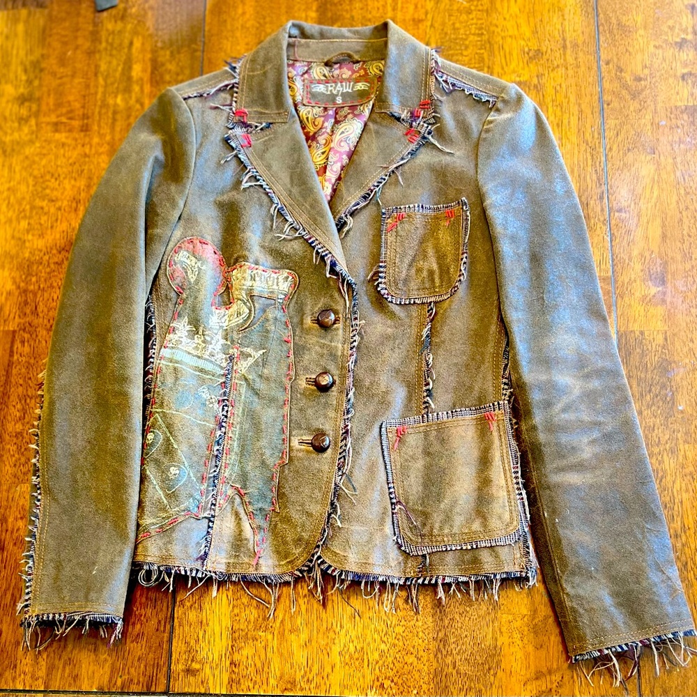 RAW 7 100% Leather-Boho Chic-Distressed-Unique Women’s Size Small
